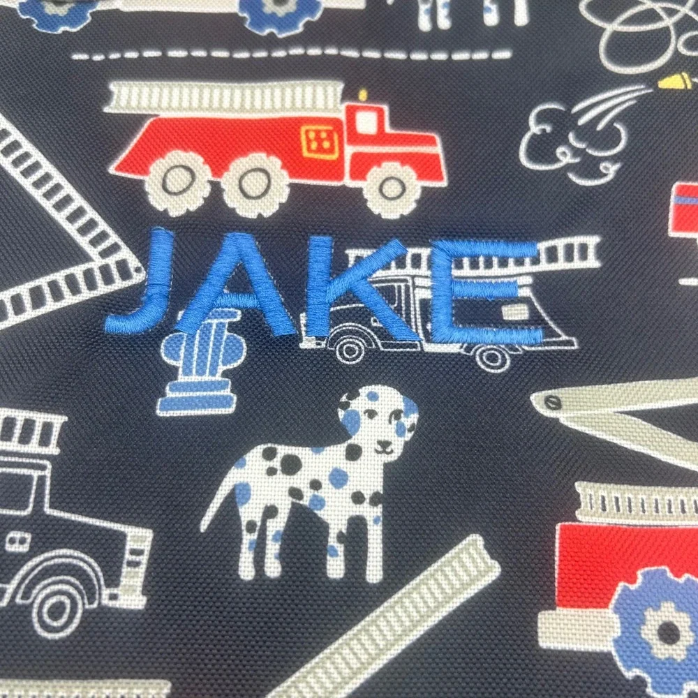 Pottery Barn Kids Fire Truck Tablet Laptop Case Navy Blue Jake PBK